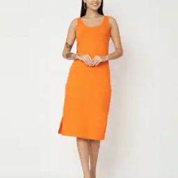 Women Scoop-Neck Sheath Dress-image-59