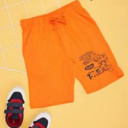 Boys Graphic Print Mid-Rise Regular Fit Cotton Shorts-image-62