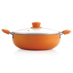Non-Stick Aluminium Kadhai with Glass Lid-image-42
