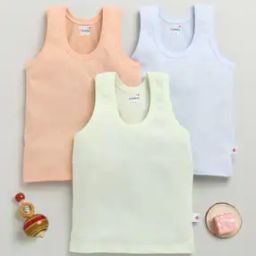 Cotton Pack of 3 Sleeveless Vest         -picture-34