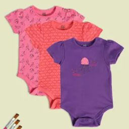 Pack of 3 Printed Bodysuits-36