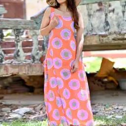 Women Floral Print A-Line Dress-image-74
