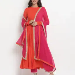 Round-Neck Flared Kurta Set-image-54