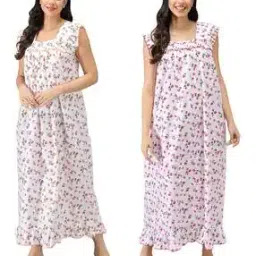 Pack of 2 Sleeveless Nighties-image-60
