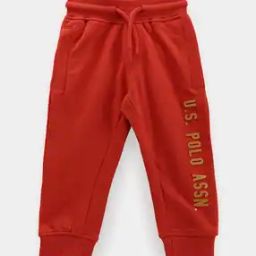 Boys Brand Print Cotton Joggers with Insert Pockets-picture-27