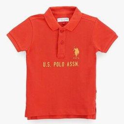 Boys Logo Print Regular Fit Polo T-Shirt-image-74