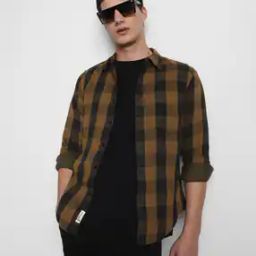 Men Checked Slim Fit Shirt with Patch Pocket-image-14