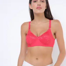 Floral Lace Cotton T-shirt Bra-picture-19