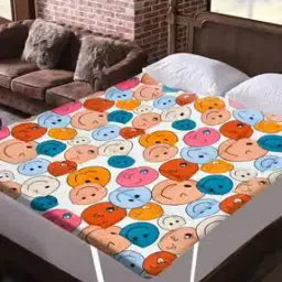 Microfiber Cotton Printed Queen Mattress Protector-image-20