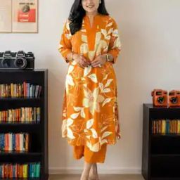 Women Floral Straight Kurta Set-image-19