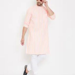 Striped Long Kurta with Patch Pocket-15