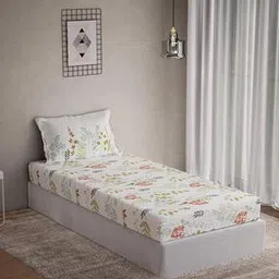 Cotton Printed Bedsheet with 1 Pillow Covers-36