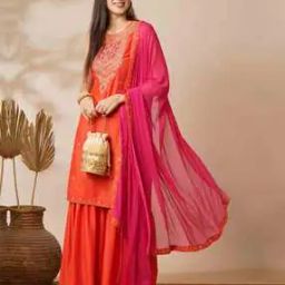 Women Embroidered Straight Kurta Set-image-6