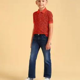 Boys Printed Regular Fit Polo T-Shirt-picture-10