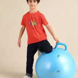 Boys Printed Regular Fit Crew-Neck T-Shirt-image-67
