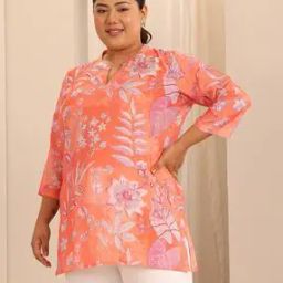 Women Floral Print Straight Tunic-image-33
