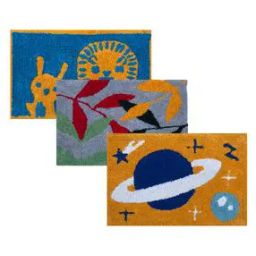 Pack Of 3 Aazeem Graceful Attractive Door Mats With Anti Skid-49