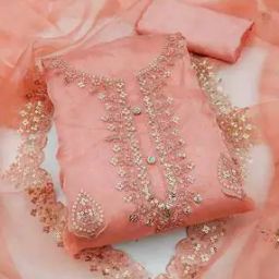 Embellished 3-Piece Unstitched Dress Material-image-65