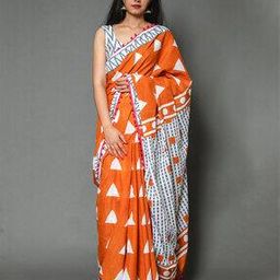 Geometric Print Saree-image-65