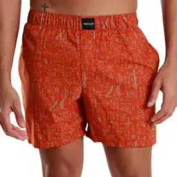 Men Printed Boxers with Elasticated Waist-image-16
