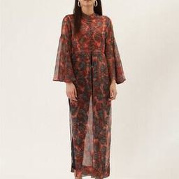 Tropical Print Shrug with Bell Sleeves-39