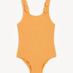 Striped Swimsuit with Bow Applique-picture-21