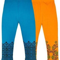 indiweaves Pack of 2 Floral Print Ankle-Length Leggings-picture-24