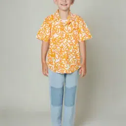 Boys Printed Regular Fit Shirt-image-1