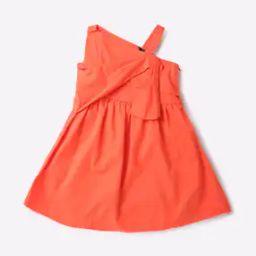 Panelled One-Shoulder Flared Dress-image-54