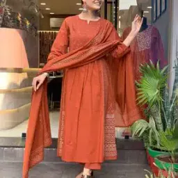 Women Floral Print Anarkali Kurta Set-picture-24