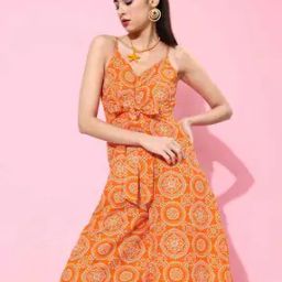 Printed V-Neck Jumpsuit-picture-24