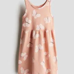 Girls Round Neck Abstract A-line Dress-image-95