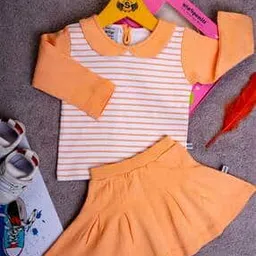 Striped T-Shirt & Skirt Set-picture-36