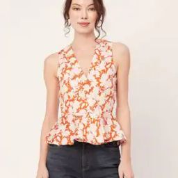 Floral Print V-Neck Top-image-48