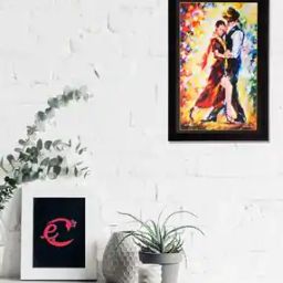 Dancing Couple Matt Textured UV Art Painting-40