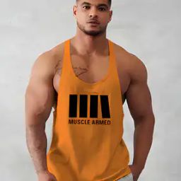 Men Round Neck Typographic Printed  Sleeveless Vest-picture-47