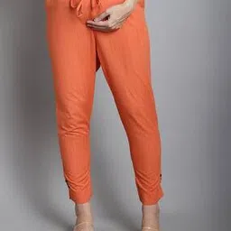 Ankle-Length Pants with Elasticated Drawstring Waist-image-29