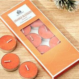 Set of 10 Orange Scented T-Light Candles-46