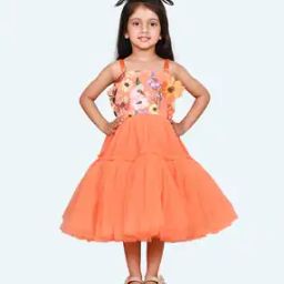 Girls Embroidered Fit & Flare Dress-image-81