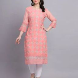 Embroidered Straight Kurta-image-95