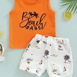Boys Tropical Print Shorts & T-Shirt Set-image-24
