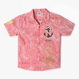 Boys Sponge Bob Print Regular Fit Shirt-image-43