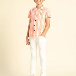 Boys Stripes Regular Fit Shirt-image-70