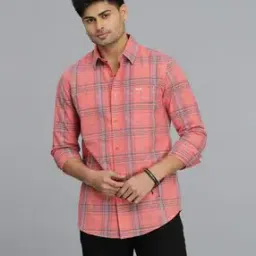 Men Checked Regular Fit Shirt with Curved Hem-image-28