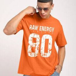Men Typographic Print Oversized Fit T-Shirt-image-11