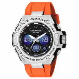 CT9107 Orange Digital Wrist Watch with Tang Buckle-image-4