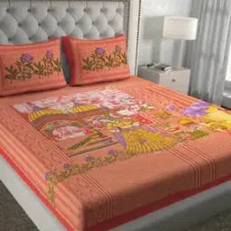 Double Bedsheet With 2 Pillow Cover-image-90