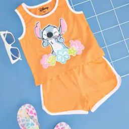 Girls Printed T-Shirt & Shorts Set-picture-50