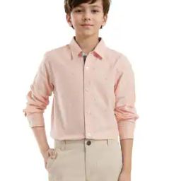Boys Spread Collar Relaxed Fit Shirt-image-33