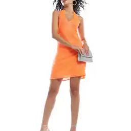 Embellished Halter-Neck Twist Mini Dress in allover Sequin-image-44